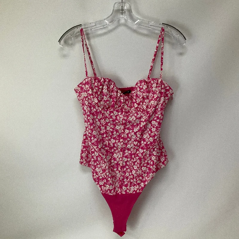 Long Sleeve Yoga Sets -Pink Bodysuit Zashi, Size S