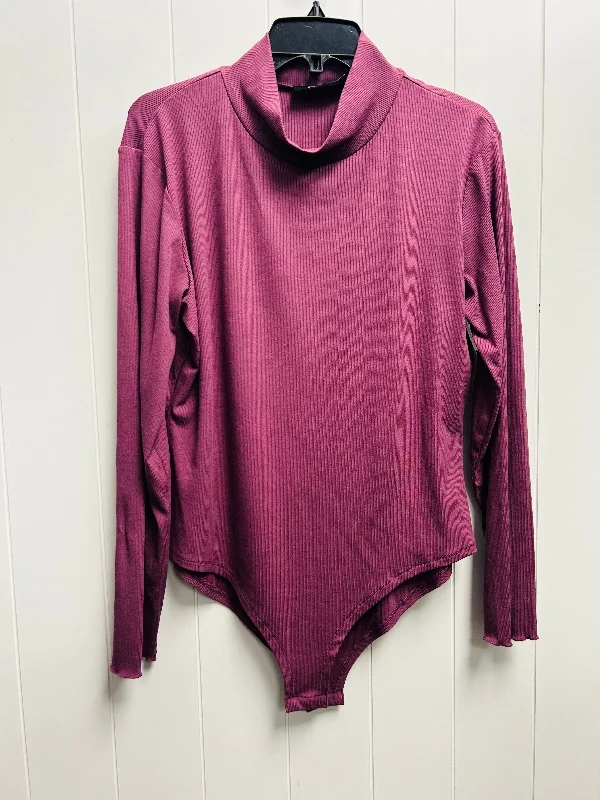 Durable Yoga Sets for Everyday -Purple Bodysuit CIDER, Size 1x