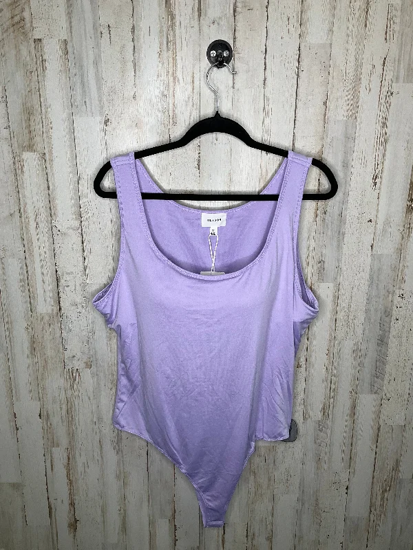 Yoga Set for Relaxing Poses -Purple Bodysuit Cmc, Size 1x