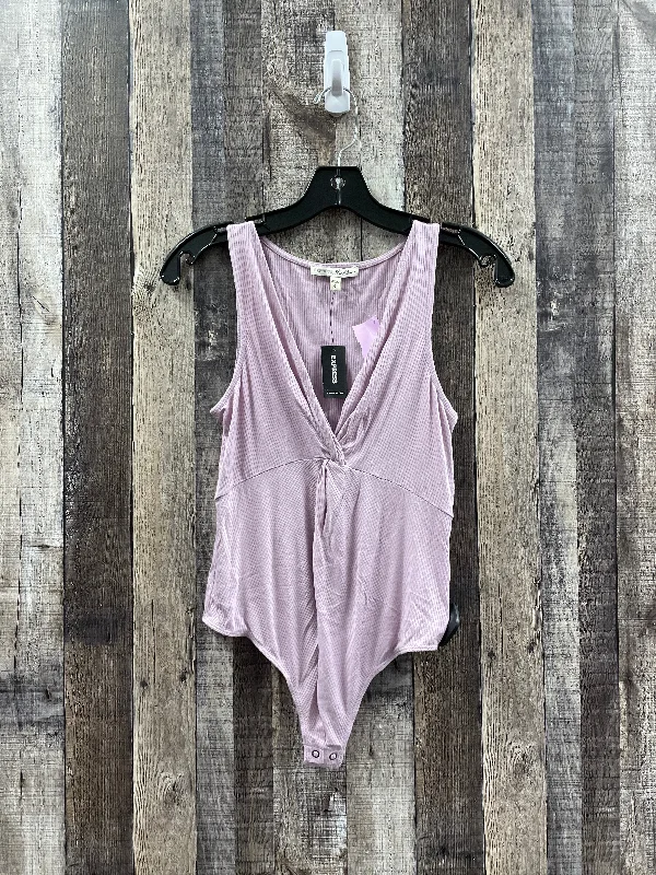 Yoga Sets for Running -Purple Bodysuit Express, Size S
