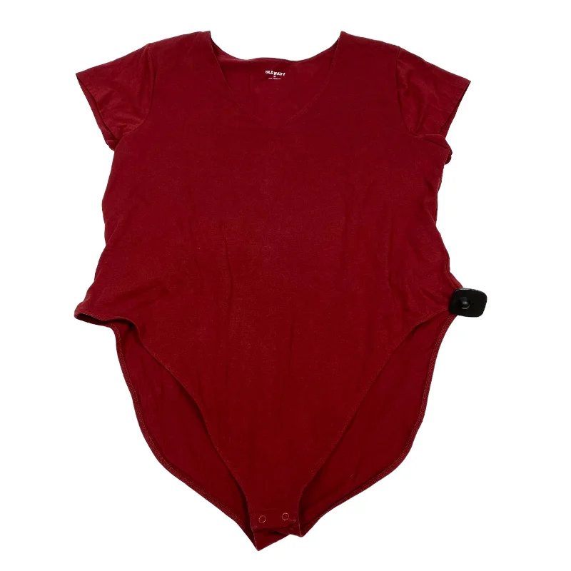 Yoga Set with Soft Touch -Red Bodysuit Old Navy, Size 3x