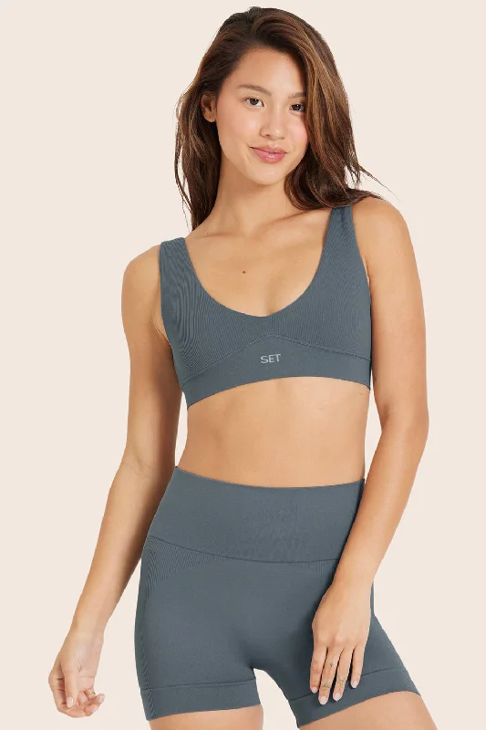 Soft Elastic Yoga Set -SCULPTFLEX® DIVE BRA - SLATE