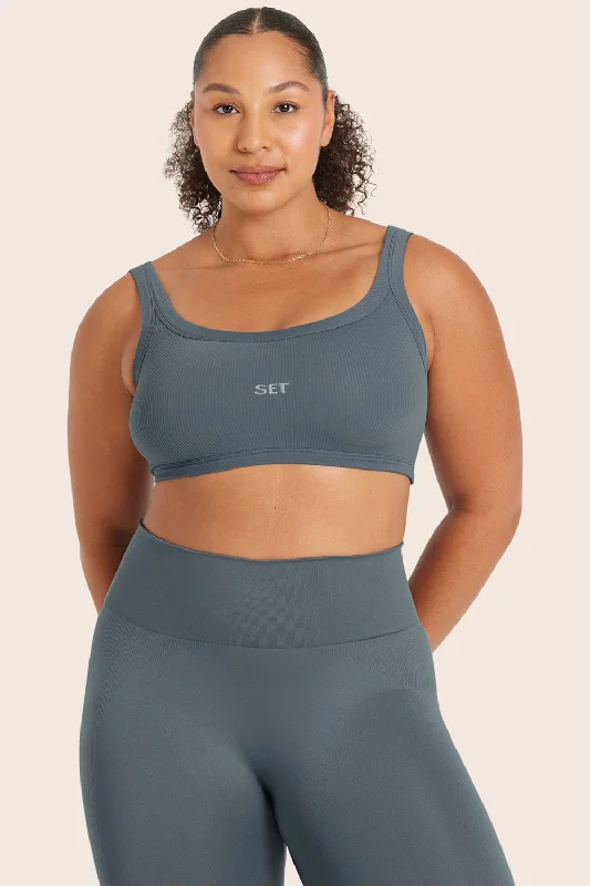 Yoga Set with High Elasticity -SCULPTFLEX® HOLD BRA - SLATE