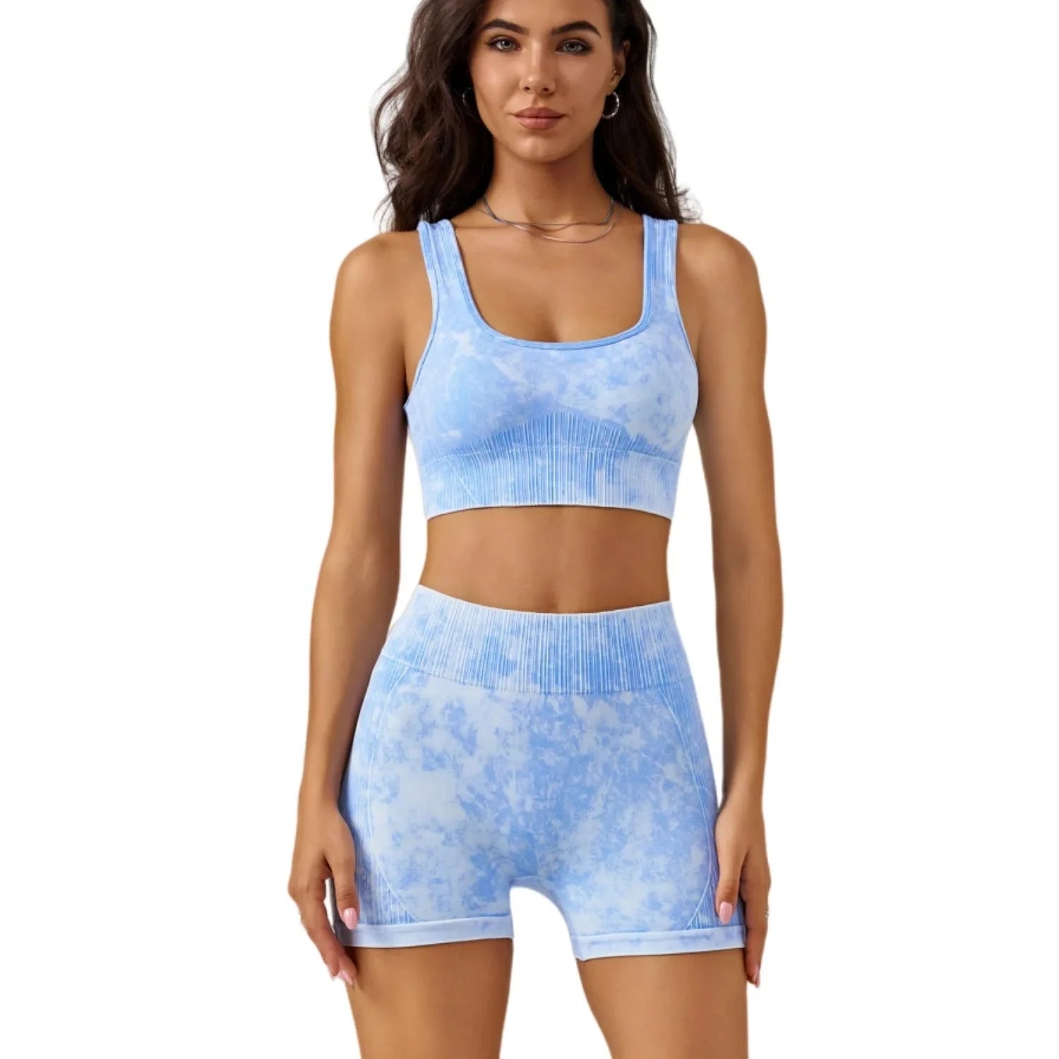 Full Yoga Sets for Flexibility -Seamless Tie-Dye Yoga Set