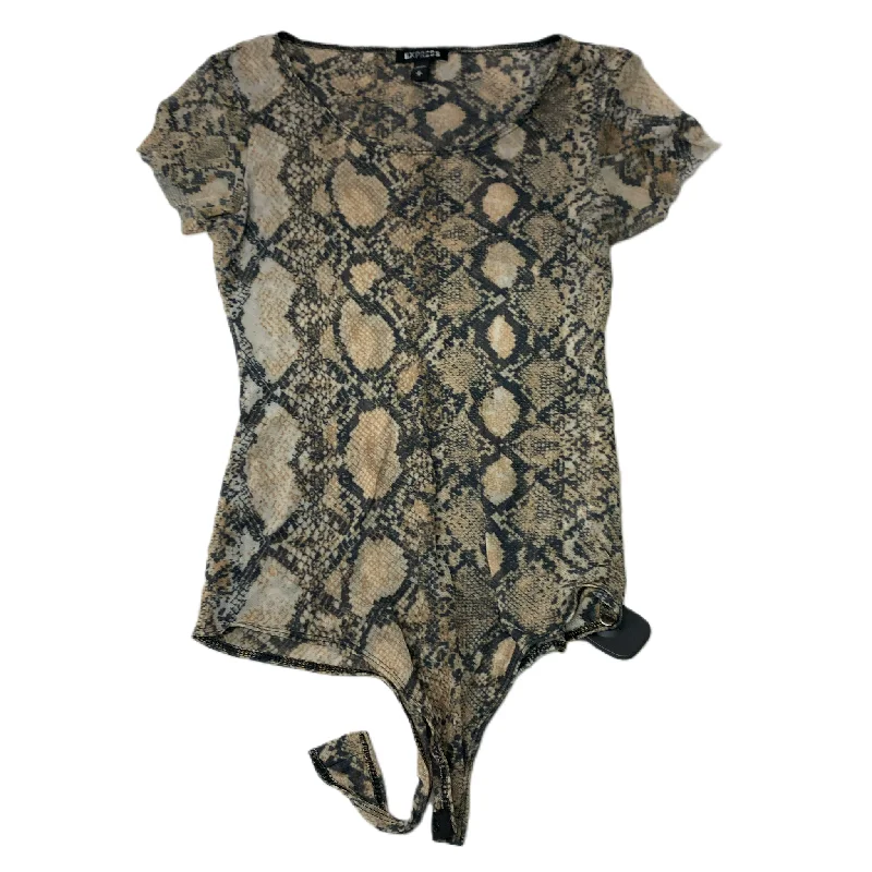 Soft Yoga Sets -Snakeskin Print  Bodysuit By Express  Size: M