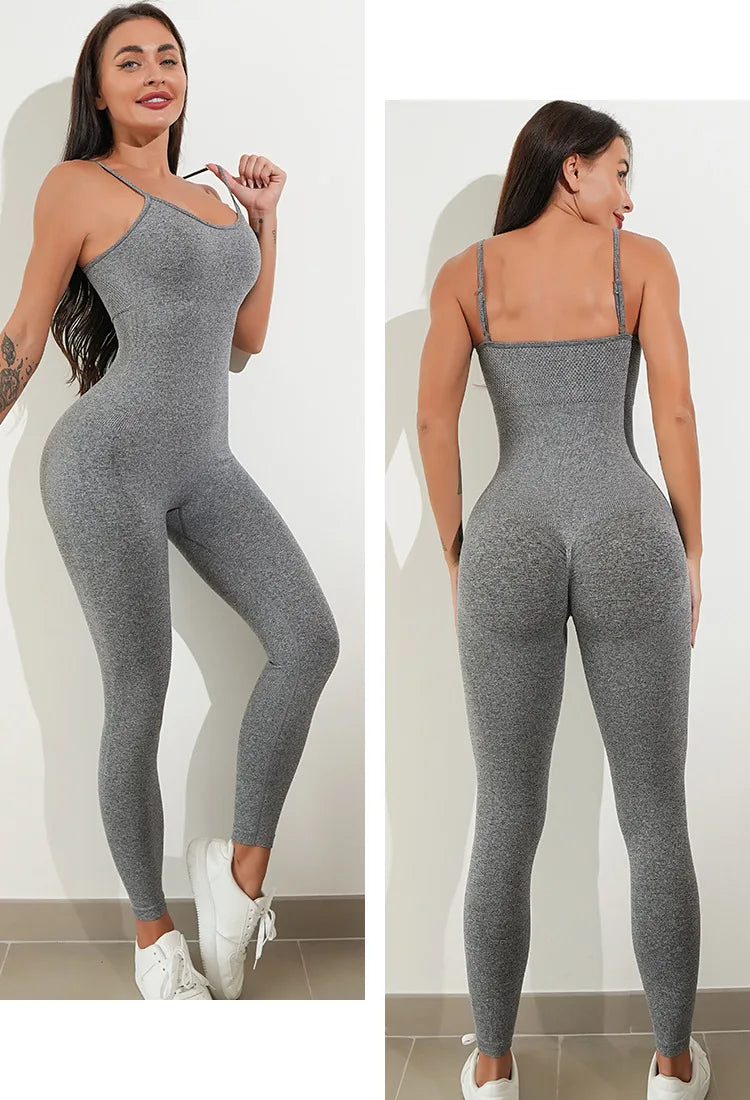Lightweight and Stretchable Yoga Sets -Spaghetti Strap Yoga Jumpsuit