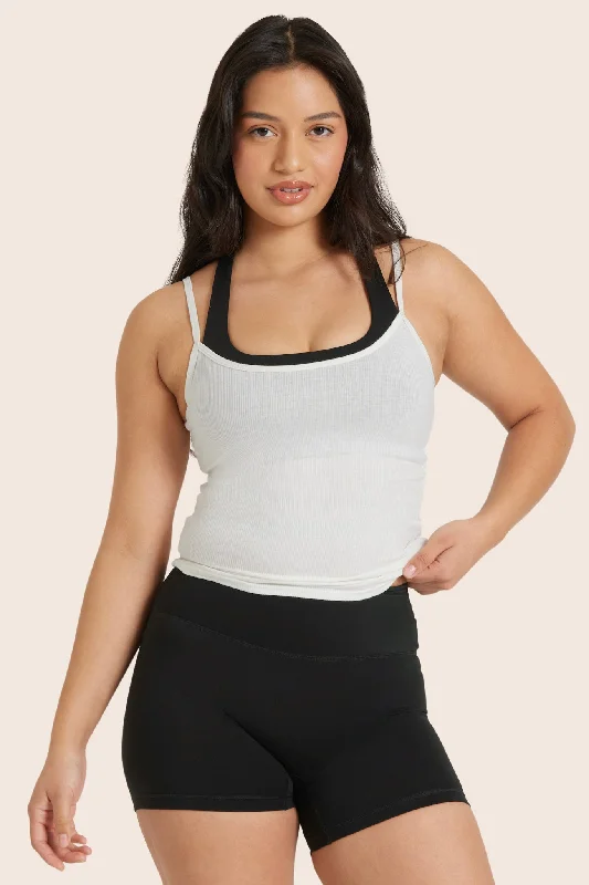 High Elastic Yoga Sets -SPORTBODY® LAYERED CAMI BRA - ONYX