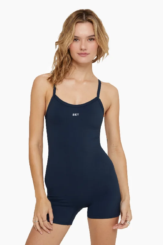 Yoga Sets for Busy Women -SPORTBODY® SCOOP SHORTYSUIT - OXFORD