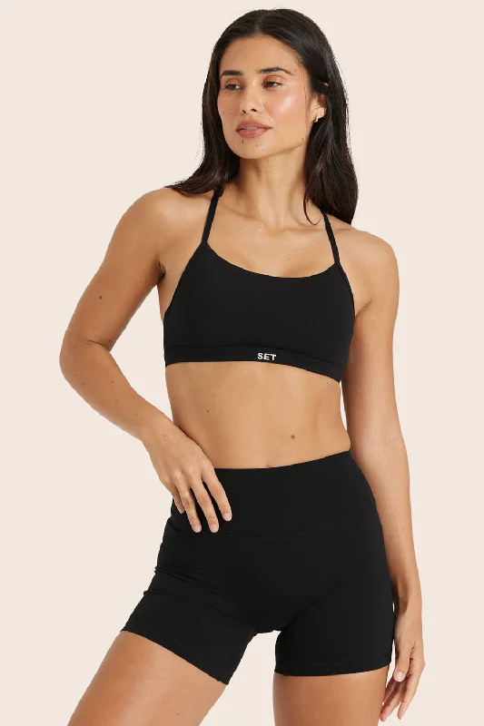 Comfortable Yoga Set with Soft Stretch -SPORTBODY® Y BACK BRA - ONYX