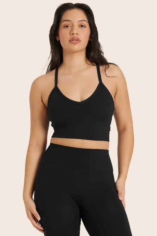 Yoga Set with Soft and Stretchy Materials -SPORTBODY® Y CAMI BRA - ONYX