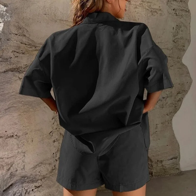 Yoga Sets with Compression -Style Shorts and Shirt Set