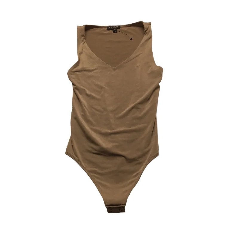 Premium Quality Yoga Sets -Tan Bodysuit Express, Size Xs