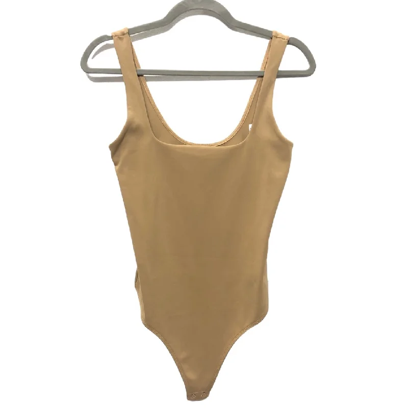 High-Waisted Compression Yoga Sets -Tan Bodysuit Good American, Size L