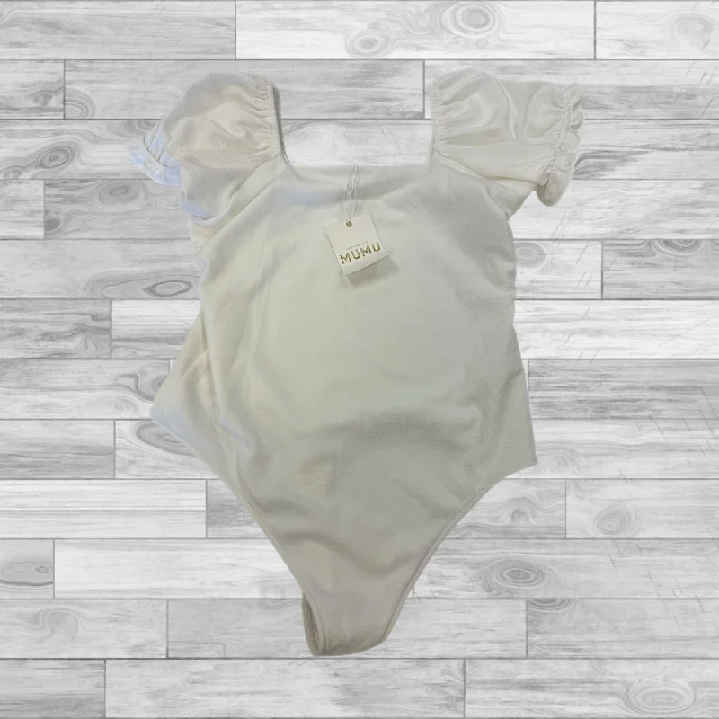 Yoga Sets for Stretching -White Bodysuit Show Me Your Mumu, Size Xxl